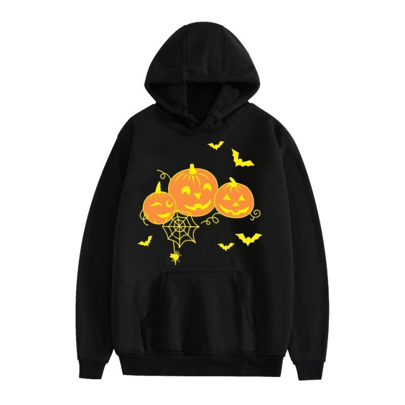 Männer Halloween Kürbis Druck Hoodie