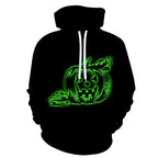 Männer Halloween Kürbis Druck Hoodie