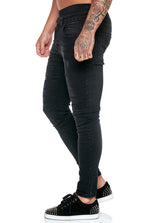 Herren Hochleistungs Slim Jeans mit Distressed-Effekt