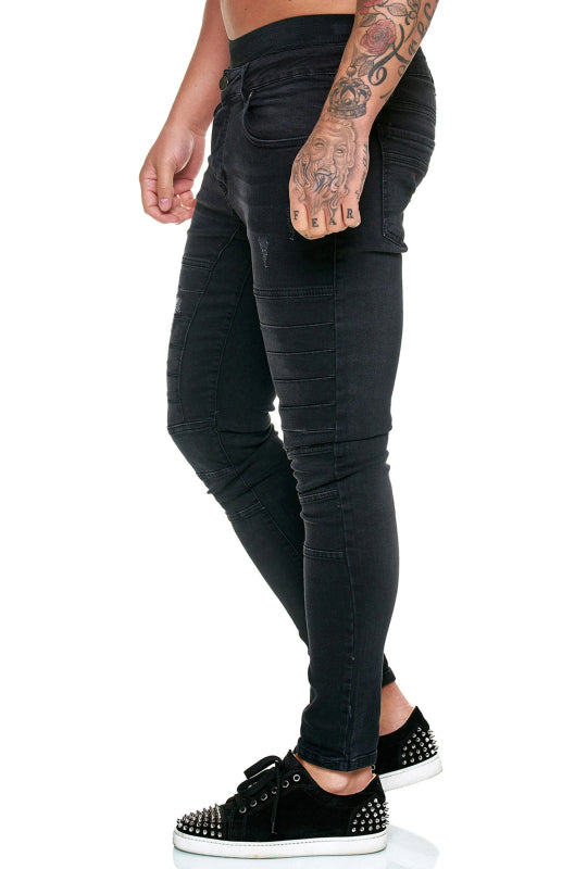 Herren Hochleistungs Slim Jeans mit Distressed-Effekt