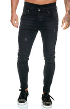 Herren Hochleistungs Slim Jeans mit Distressed-Effekt