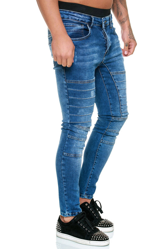 Herren Hochleistungs Slim Jeans mit Distressed-Effekt