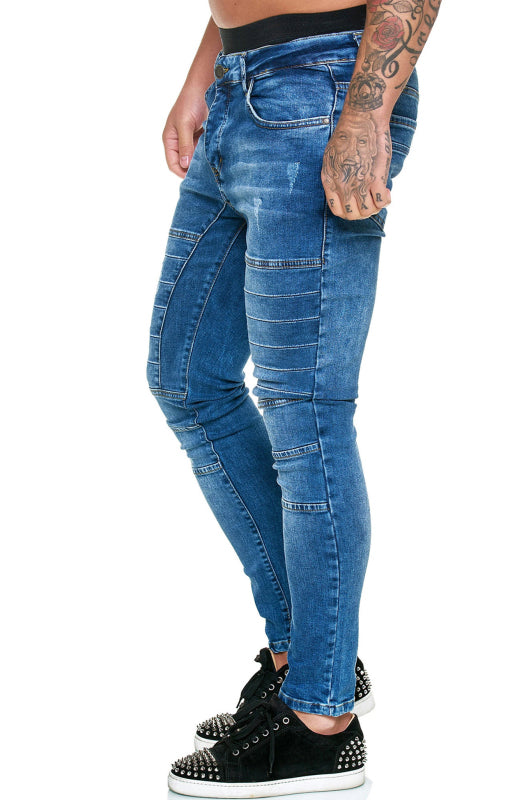Herren Hochleistungs Slim Jeans mit Distressed-Effekt