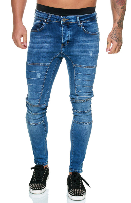 Herren Hochleistungs Slim Jeans mit Distressed-Effekt