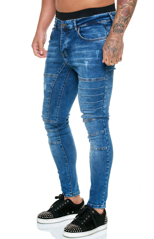 Herren Hochleistungs Slim Jeans mit Distressed-Effekt
