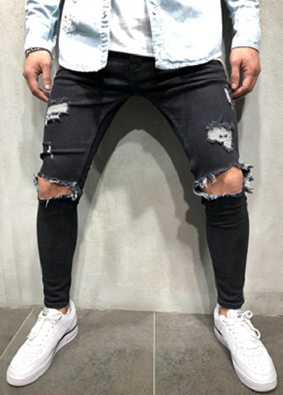 Street Style Herren Jeans mit leicht elastischem Denim für alle Jahreszeiten
