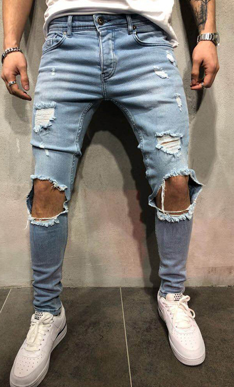 Street Style Herren Jeans mit leicht elastischem Denim für alle Jahreszeiten
