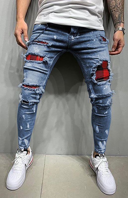 Klassische Denim-Jeans mit leichtem Stretch und seitlichen Taschen