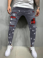 Klassische Denim-Jeans mit leichtem Stretch und seitlichen Taschen