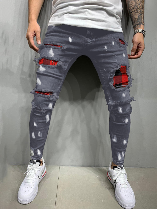 Klassische Denim-Jeans mit leichtem Stretch und seitlichen Taschen