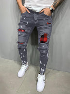 Klassische Denim-Jeans mit leichtem Stretch und seitlichen Taschen
