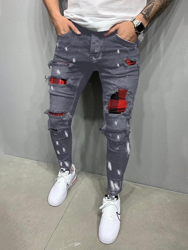 Klassische Denim-Jeans mit leichtem Stretch und seitlichen Taschen