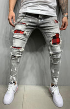 Klassische Denim-Jeans mit leichtem Stretch und seitlichen Taschen