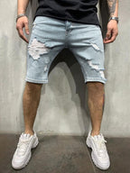 Stylische Mid-Waist Ripped Slim Jeans für Herren