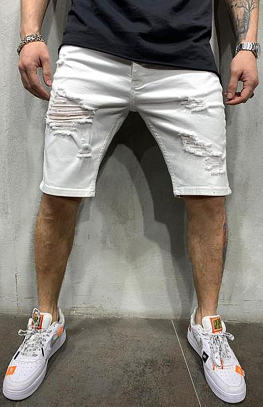 Stylische Mid-Waist Ripped Slim Jeans für Herren