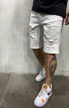 Stylische Mid-Waist Ripped Slim Jeans für Herren