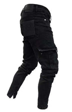 Modische Herren Cargo Jeans mit Strickdesign