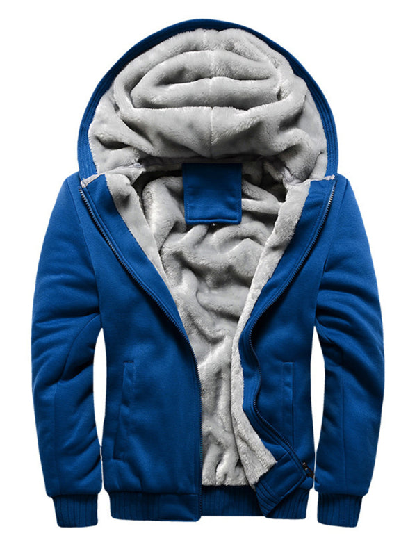 Herrenpullover mit Kapuze, lockerer Sport-Fleece