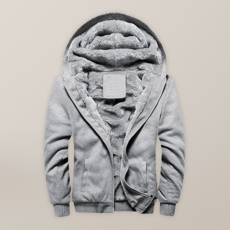 Herrenpullover mit Kapuze, lockerer Sport-Fleece
