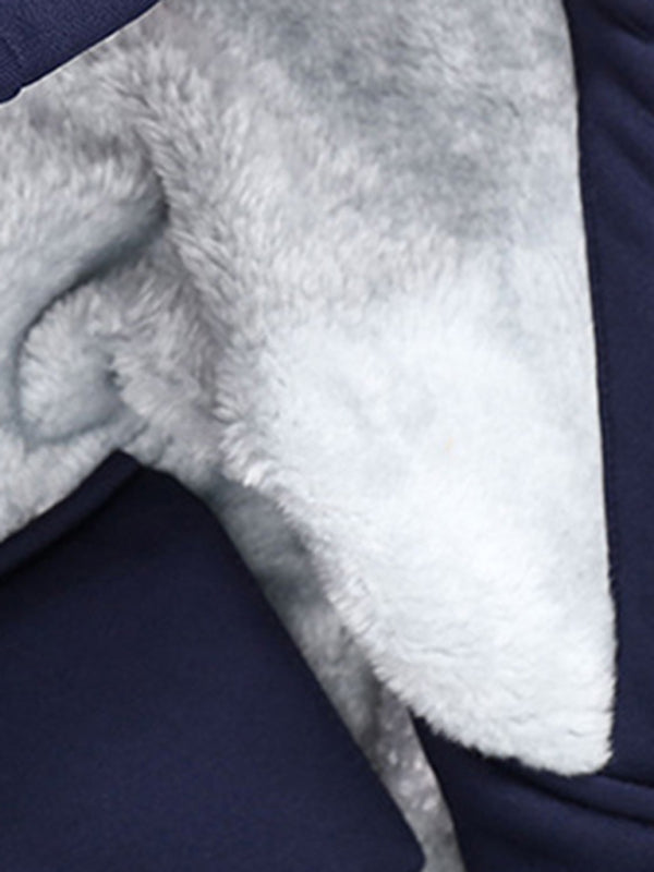 Herrenpullover mit Kapuze, lockerer Sport-Fleece