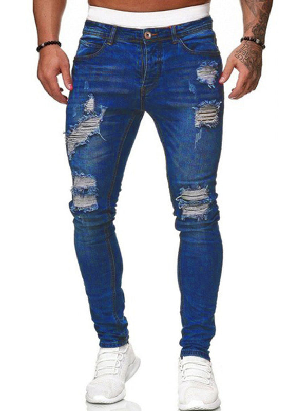 Stylische Herren Ripped Slim Skinny Jeans