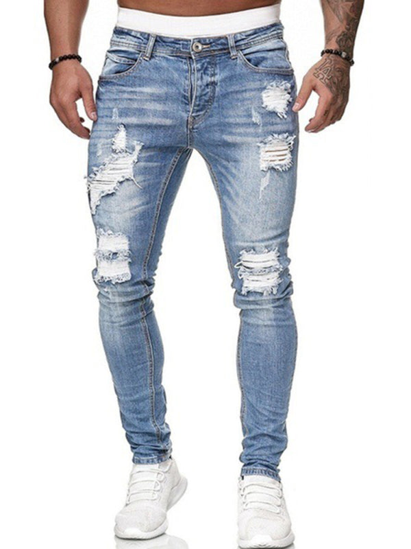 Stylische Herren Ripped Slim Skinny Jeans