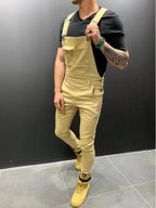 Schlanke Herren Latzhosen mit leicht elastischem Stoff