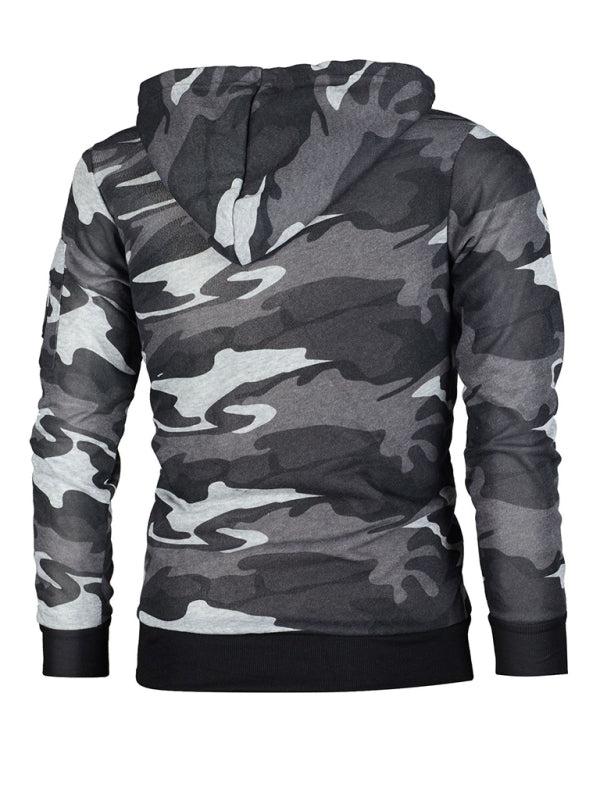 Langarm-Hoodie mit Camouflage-Tasche für Herren