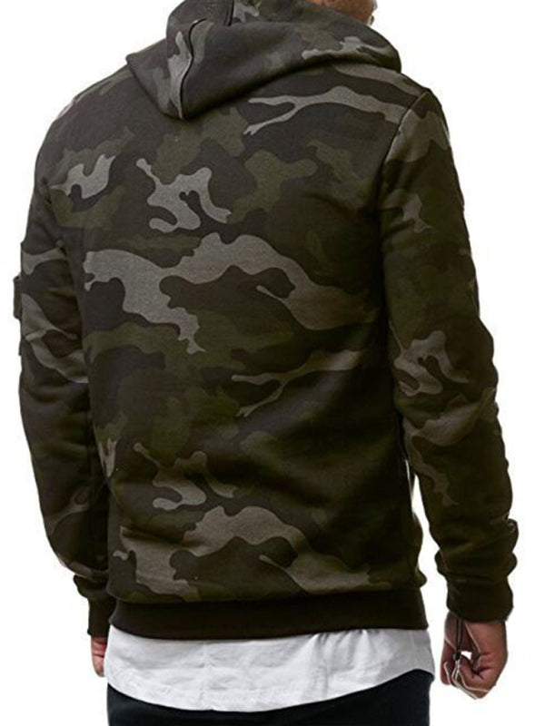 Langarm-Hoodie mit Camouflage-Tasche für Herren