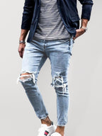 Herren Casual Ripped Pencil Jeans