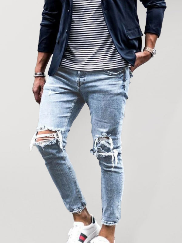Herren Casual Ripped Pencil Jeans