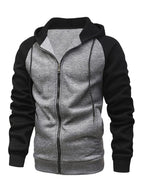 Jacke Strickjacke aus Fleece Hoodie mit Reißverschluss