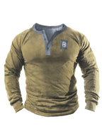 3D-bedruckter Henley-Pullover