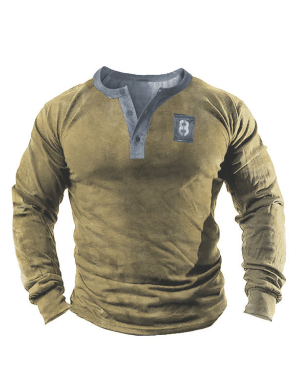 3D-bedruckter Henley-Pullover