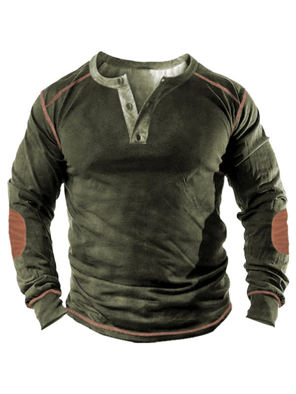 3D-bedruckter Henley-Pullover
