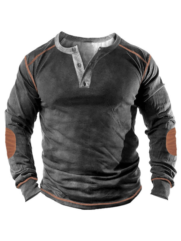 3D-bedruckter Henley-Pullover