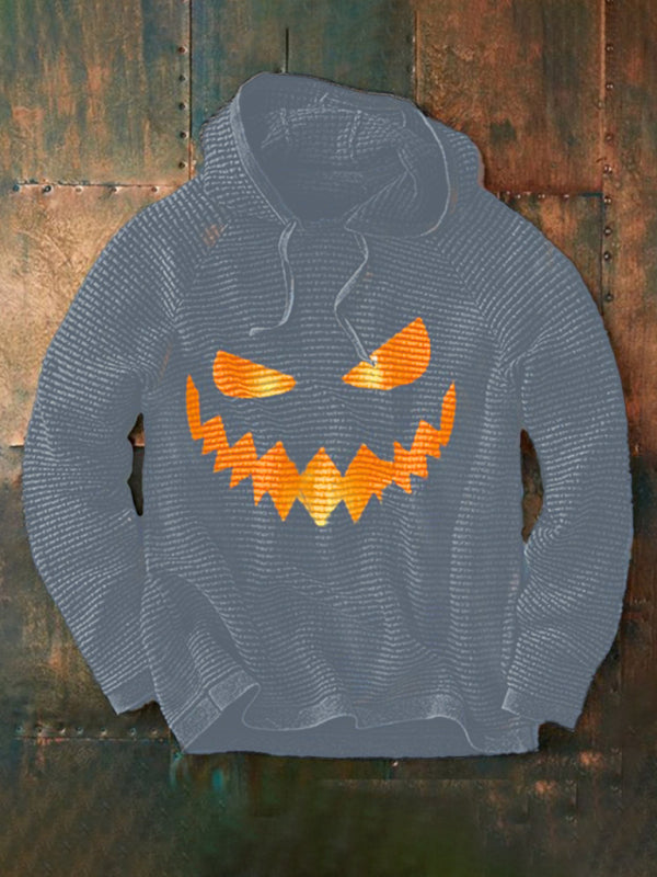 Halloween Herren Kapuzenpullover mit digitalem Kürbis-Druck