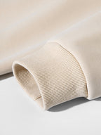 Einfarbiges Langarm-Sweatshirt mit Rundhalsausschnitt für Herren