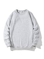 Einfarbiges Langarm-Sweatshirt mit Rundhalsausschnitt für Herren