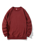 Einfarbiges Langarm-Sweatshirt mit Rundhalsausschnitt für Herren