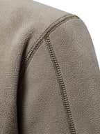 Herren-Sweatshirt aus Polarfleece mit Stehkragen und halbem Reißverschluss