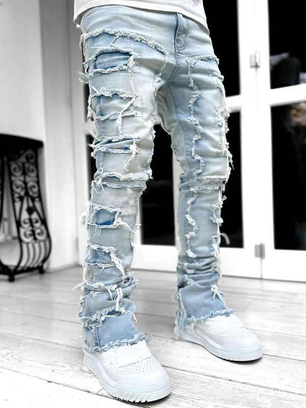 Stretch Denim Straight Pants für Herren