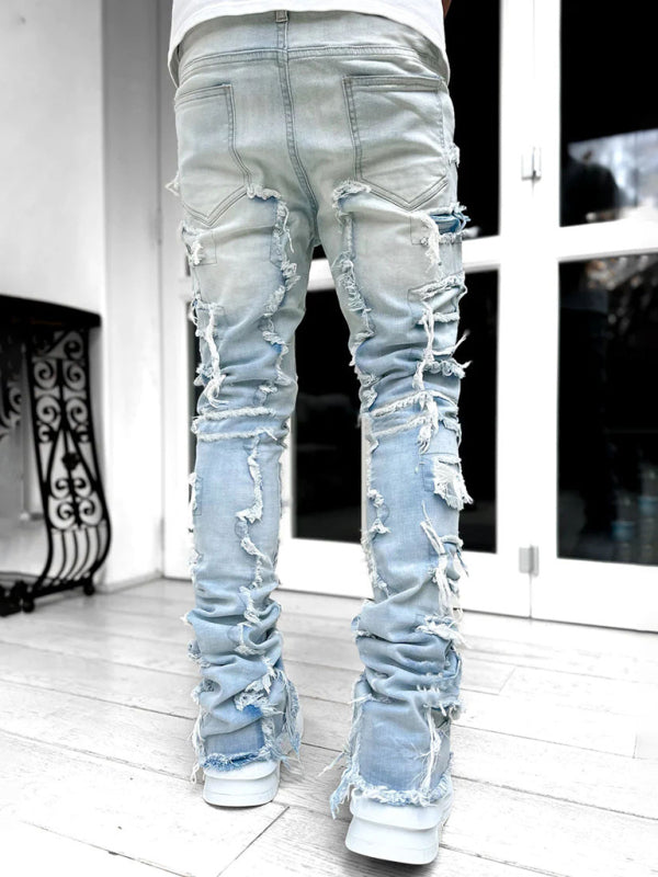 Stretch Denim Straight Pants für Herren