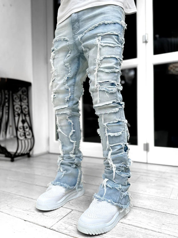 Stretch Denim Straight Pants für Herren