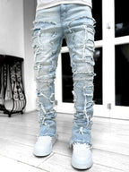 Stretch Denim Straight Pants für Herren