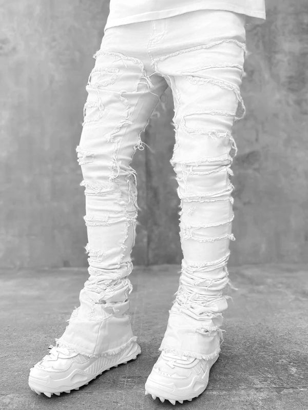 Stretch Denim Straight Pants für Herren