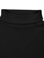 Einfarbiges Langarm-T-Shirt mit Rollkragen für Herren