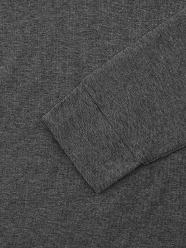 Einfarbiges Langarm-T-Shirt mit Rollkragen für Herren