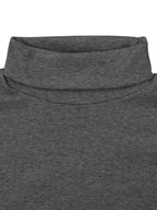 Einfarbiges Langarm-T-Shirt mit Rollkragen für Herren