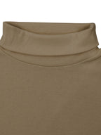 Einfarbiges Langarm-T-Shirt mit Rollkragen für Herren